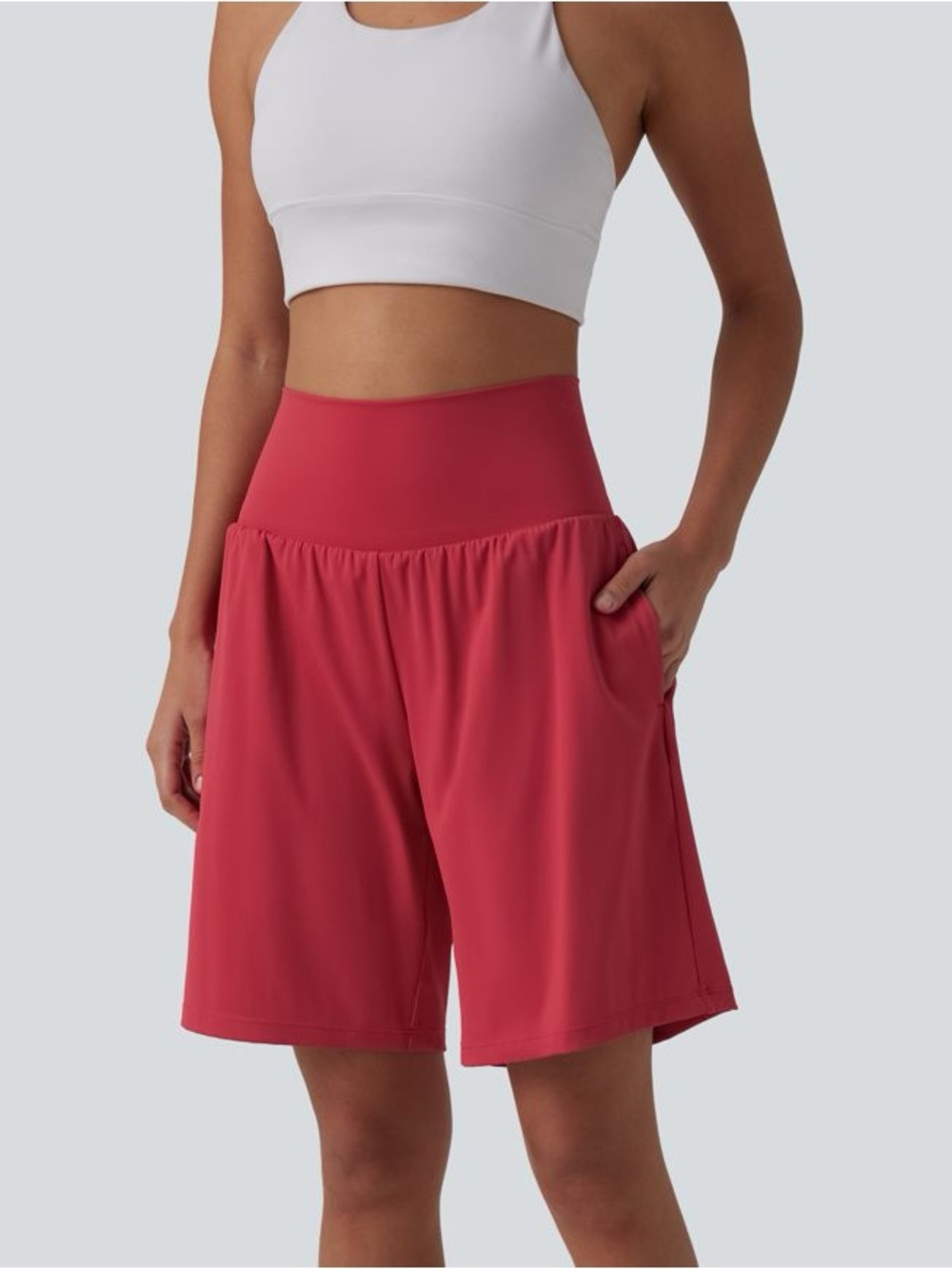 Halara SoftlyZero™ Airy Super High Waisted 2-in-1 Cool Touch Yoga Shorts 9"